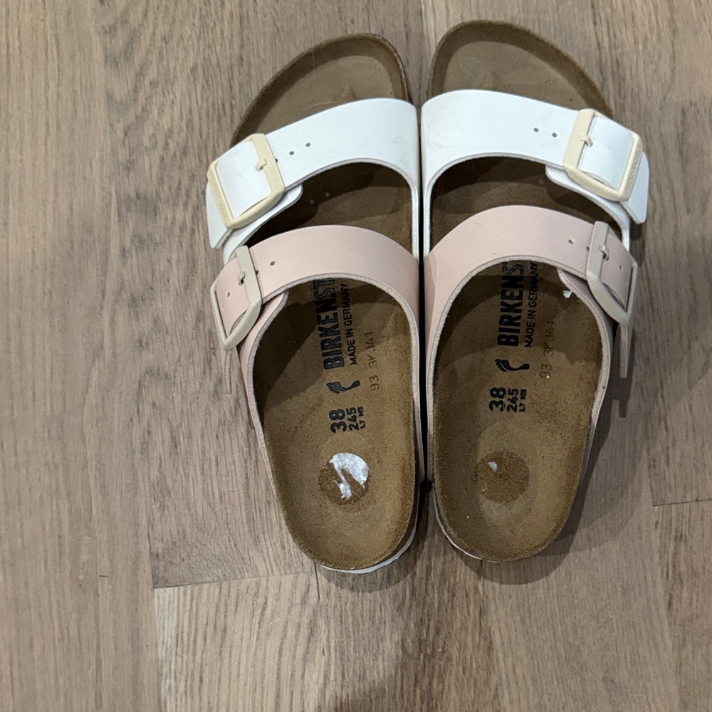 Color-block Birkenstocks size 38